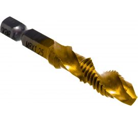 Сверло-метчик (М8х1.25х58 мм; HSS-TiN) SKRAB 33828 