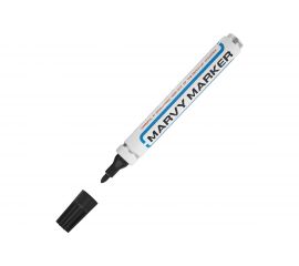 Перманентный маркер MARVY UCHIDA с круглым наконечником в металлическом корпусе 1.5-3 мм, черный MAR400/1 