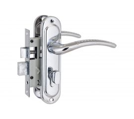 Врезной замок с ручкой Стандарт 132/50B CP (вертушка; хром) 4857 