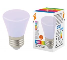 Декоративная светодиодная лампа Volpe LED-D45-1W/RGB/E27/FR/С BELL UL-00005805 