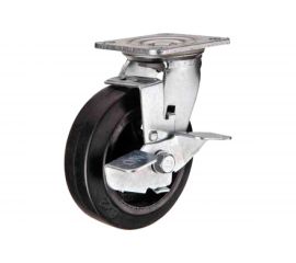 Большегрузное чугунное колесо поворотное с панелью и тормозом SCDB 63 (150 мм; 230 кг) А5 1000099 
