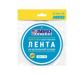 Монтажная термостойкая двухсторонняя лента ABRO MASTERS 40 мм х 5 м, черная BE-40mm-5M-RW 
