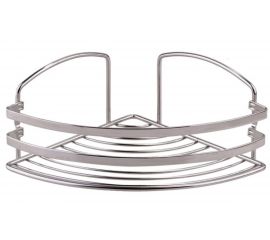 Полка в ванную TEKNO-TEL BK081SSS угловая, 1 ярус, нерж.сталь глянцевый 00-00002400 