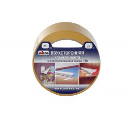Двухсторонняя клейкая лента UNIBOB 38 мм х 25 м полипропилен 214983 