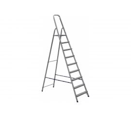 Алюминиевая девятиступенчатая стремянка с органайзером Алюмет Ам709АК 