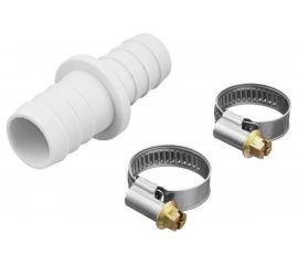 Набор для соединения шлангов СУПРИМПЛАСТ 19x22 мм с двумя червяными хомутами 16х25 мм 4WG_1922_1625_02H 