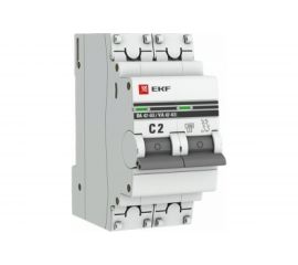 Автоматический выключатель EKF 2P 2А 4,5kA ВА 47-63 PROxima SQmcb4763-2-02C-pro 