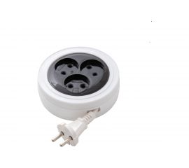 Удлинитель-рулетка АБК-СИЛА Р16-008, 3 гнезда, 3 м, ПВС 2х0,75, 10А/220В/2200Вт 1 шт 2200001 