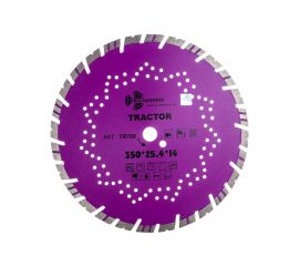 Диск алмазный отрезной Tractor (350х25.4х14 мм) TRIO-DIAMOND TR709 