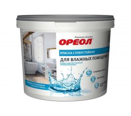 Краска для влажных помещений Ореол ВД (белоснежная; суперстойкая; для внутренних работ; 3 кг) 5344 