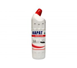 Чистящее средство для сантехники, ванной, раковины, душевой кабины Карат ГЕЛЬ 1 л без хлора 4607002304080 