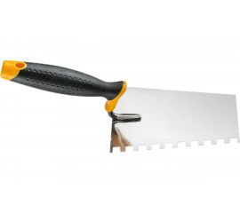 Кельма HARDY зубчатая, серия 28, нерж.сталь,16x11см, зуб.8x8мм, ручка 2K 0810-281708 