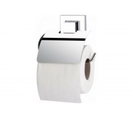 Держатель туалетной бумаги с крышкой TEKNO-TEL EF238 самоклеящийся, хром 00-00002874 