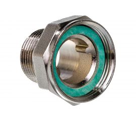 Соединение с накидной гайкой Uni-Fitt НВ 1""x1 1/4"", с плоской прокладкой, никелированное 624N4500 