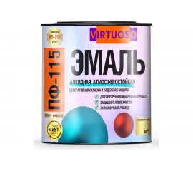 Эмаль VIRTUOSO ПФ-115 ГОСТ желтая 2,4 кг RAL 1012 11588634 