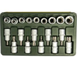 Набор головок TORX и головок со вставкой TORX 1/2 19 предметов Дело Техники 623719 