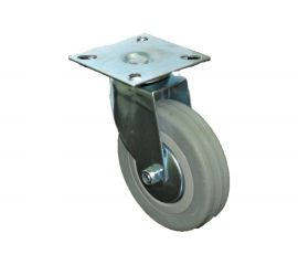 Колесо серая мягкая резина поворотное FCG93 75 мм MFK-TORG 5053075М 