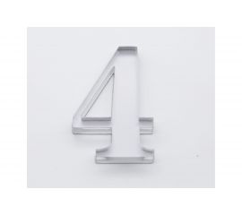 Цифра дверная 4 Brante CLASSIC 53 мм матовый хром 150201 