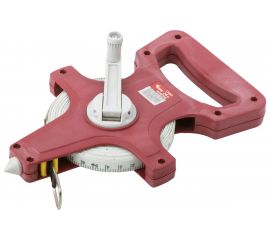 Землемерная рулетка (красный открытый корпус, фибергласовая лента 20 м) КУРС 17662 