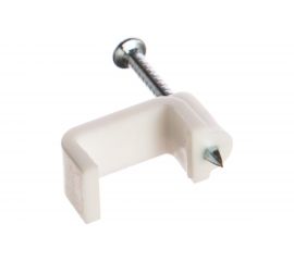 Пластиковая плоская скоба с гвоздем FORTISFLEX СПП 12 20шт 49455 