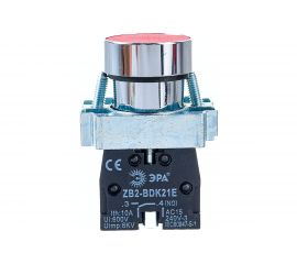 Кнопка управления ЭРА, LAY5BA41 без подсветки, красная 1з 20/200/8000 Б0045666 