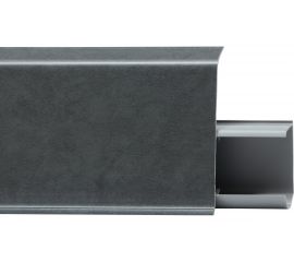 Плинтус ПВХ с съемной панелью TERA Дарк Грей 72мм 2,2м Winart 06.30.747.002 