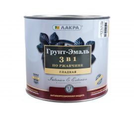 Грунт-эмаль 3 в 1 Лакра желтый, 1.7 кг Лк-00004127 