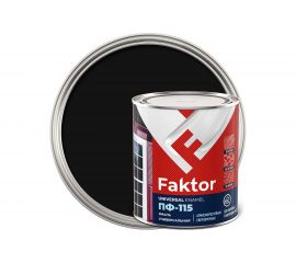 Эмаль ЯРОСЛАВСКИЕ КРАСКИ FAKTOR ПФ-115 (черная; банка 0.8 кг) 214729 