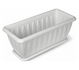 Ящик для растений с поддоном Martika Фелиция мрамор, 40 см С185М 