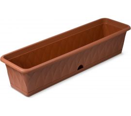 Ящик для растений с поддоном Martika Сиена 81 см, терракотовый С174-03-ТЕР 