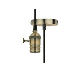 Декоративный патрон Uniel BRONZE серия Vintage, с проводом 1м DLC-V-S24K/E27 TS/1M/BL UL-00004500 