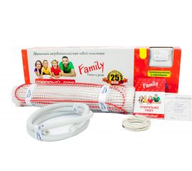 Тёплый пол Обогрев Люкс Family 1800 Вт, 12,0 м/кв с терморегулятором UT-00003202 