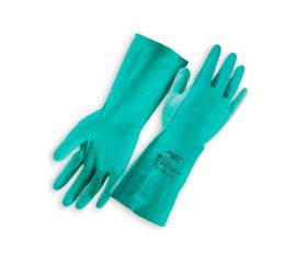 Химические нитриловые перчатки Jeta Safety зеленые JN711-XXL 
