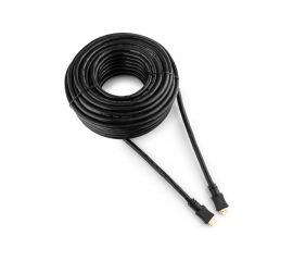 Кабель Cablexpert HDMI v1.4, 19M/19M, 20м, черный, позолоченные разъемы, экран, пакет CC-HDMI4-20M 