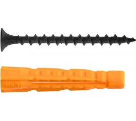 Набор для крепления ВИРТУОЗ дюбель 6х37 U, саморез 3,5х41 крупная резьба, 12 шт. 36138 