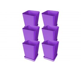 Набор горшков для рассады Пеликан 6 шт. 0335 Фиолетовый 