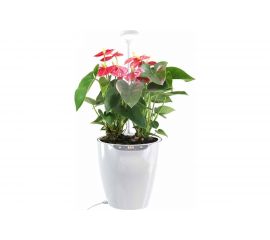 Умный цветочный горшок с автополивом и светодиодной лампой полного спектра Green Helper GZ203 