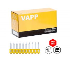 Усиленные гвозди для монтажного пистолета VAPP 27х3 мм VAPP.CN327 
