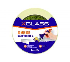 Малярная клейкая лента X-Glass 50 мм, 50 м, арт 0505 Б0000005379 