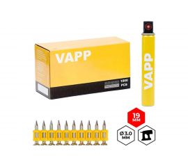 Усиленные гвозди для монтажного пистолета VAPP 19х3 мм, с газовым баллоном 165 мм VAPP.G-CN319 