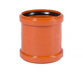 Двухраструбная муфта наружной канализации Ostendorf ПВХ, 125 мм 221510 