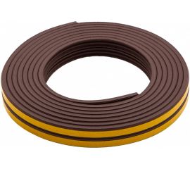 Резиновый уплотнитель СИБРТЕХ (6 м; профиль E; коричневый) 88914 