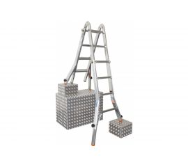 Шарнирная телескопическая стремянка Krause MONTO TELEVARIO 4х5 перекладины 129987 