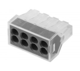 Соединительная клемма СВЕТОЗАР 8-и проводная, 400В, 24А, 0,75-2,5мм2, 2шт 49170-8 