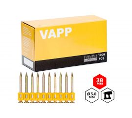 Усиленные гвозди для монтажного пистолета VAPP 38х3 мм VAPP.CN338 