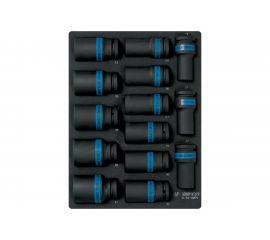 Набор ударных глубоких торцевых головок 3/4"", ложемент, 14 шт. KING TONY 9-6414MPV 