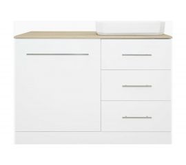 Тумба Misty Респект 110 под стиральную машину с 3 ящика, правая Э-Рес01110-13ЯП 