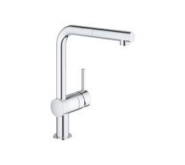 Однорычажный смеситель для мойки GROHE Minta с выдвижным изливом 32168000 