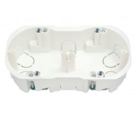 Коробка Bylectrica для 2-х местной рамочно-узловой сборки гипсокартон с винтами 155x76x45,5 мм, К-219 исп.1 