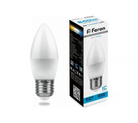 Светодиодная лампа FERON 9W 230V E27 6400K, LB-570 25938 